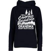 Camping Grandma Womens Funnel Neck Pullover Hood