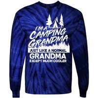 Camping Grandma Tie-Dye Long Sleeve Shirt