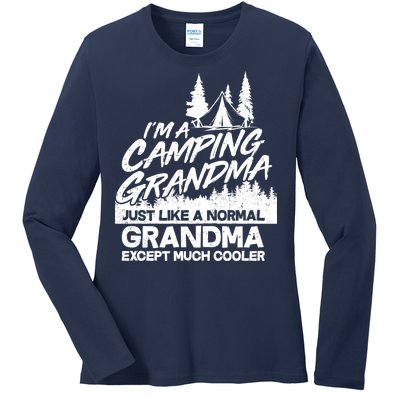 Camping Grandma Ladies Long Sleeve Shirt