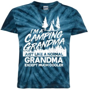 Camping Grandma Kids Tie-Dye T-Shirt