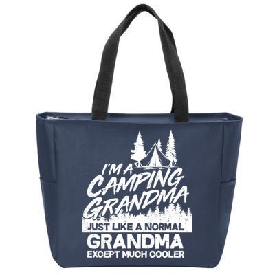 Camping Grandma Zip Tote Bag