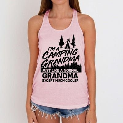 Camping Grandma Women's Knotted Racerback Tank