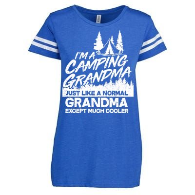 Camping Grandma Enza Ladies Jersey Football T-Shirt