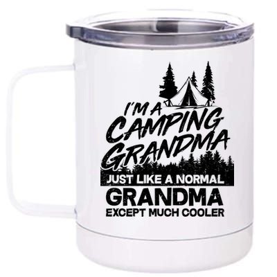 Camping Grandma 12 oz Stainless Steel Tumbler Cup