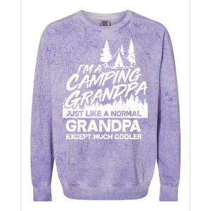 Camping Grandpa Colorblast Crewneck Sweatshirt