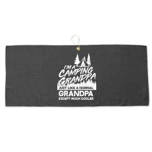 Camping Grandpa Large Microfiber Waffle Golf Towel