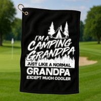 Camping Grandpa Golf Towel