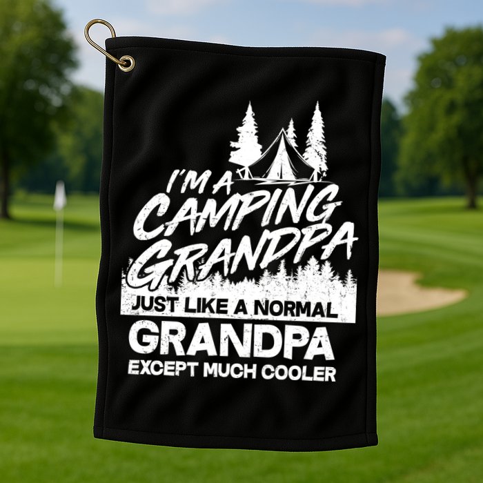 Camping Grandpa Golf Towel