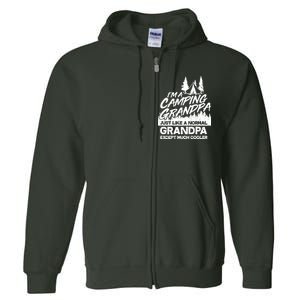 Camping Grandpa Full Zip Hoodie