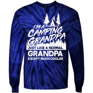 Camping Grandpa Tie-Dye Long Sleeve Shirt