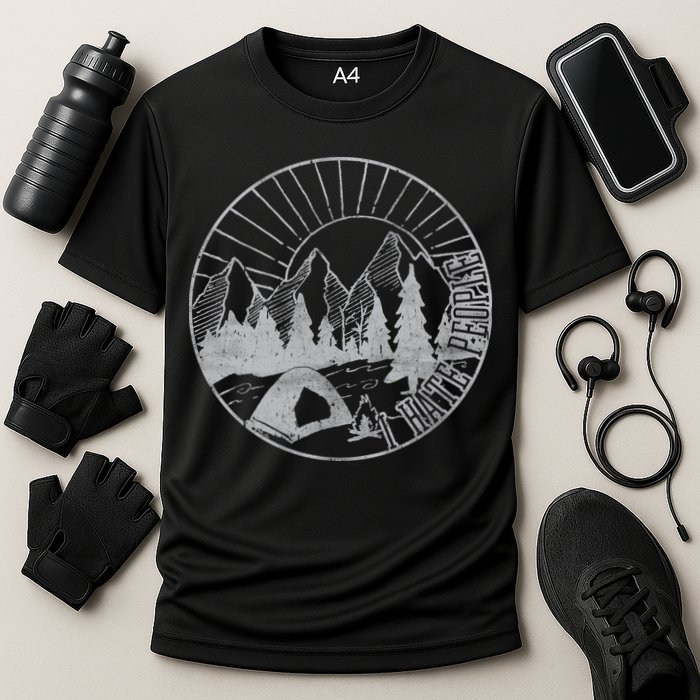 Camping I Hate People Cooling Performance Crew T-Shirt