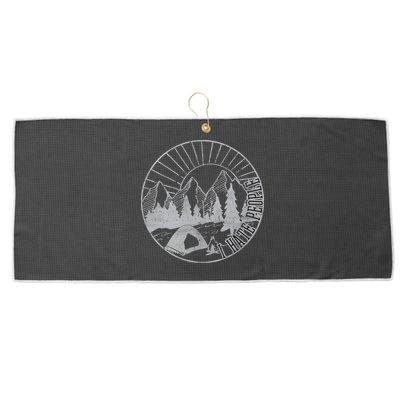 Camping I Hate People Large Microfiber Waffle Golf Towel