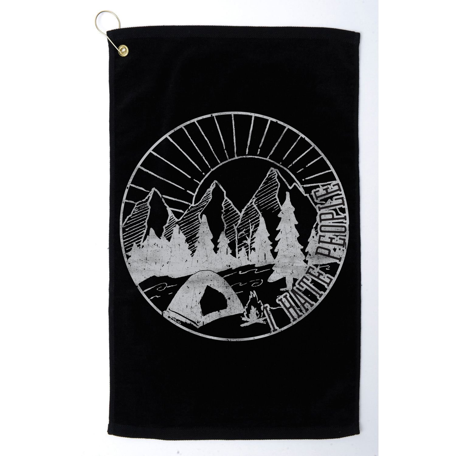 Camping I Hate People Golf Towel