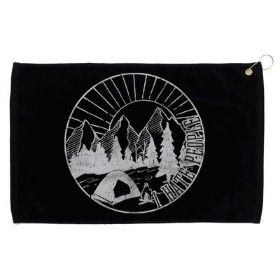 Camping I Hate People Grommeted Golf Towel