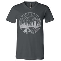 Camping I Hate People V-Neck T-Shirt