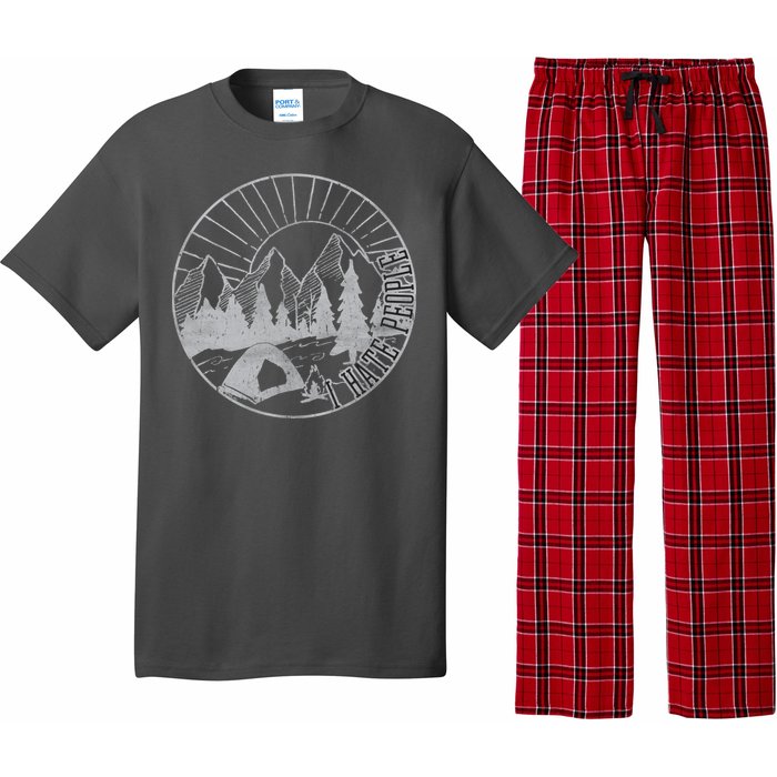 Camping I Hate People Pajama Set