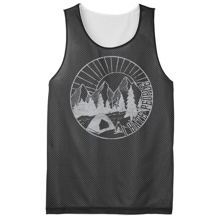 Camping I Hate People Mesh Reversible Basketball Jersey Tank