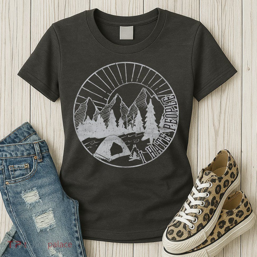 Camping I Hate People Womens T-Shirt