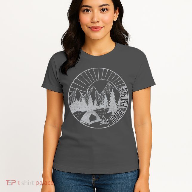 Camping I Hate People Womens T-Shirt