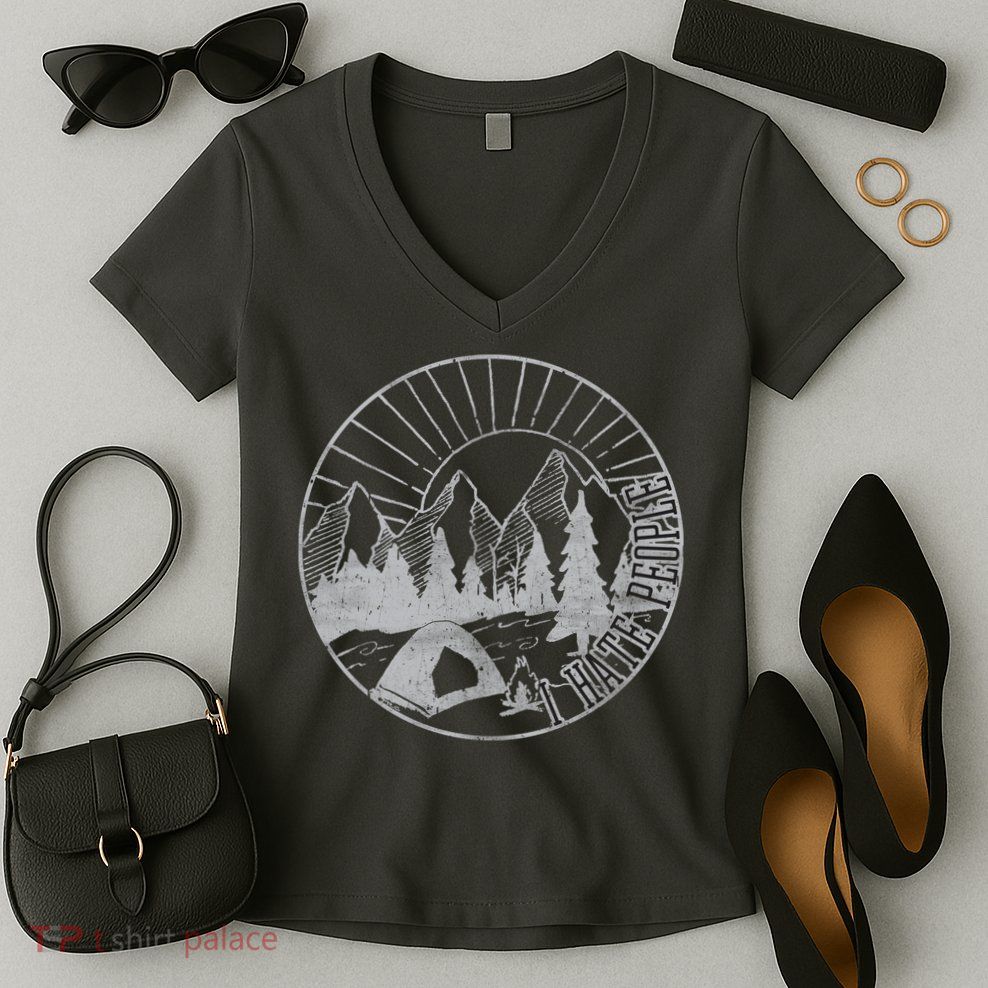 Camping I Hate People Women's V-Neck T-Shirt