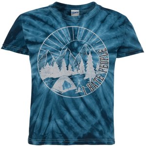 Camping I Hate People Kids Tie-Dye T-Shirt