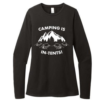 Camping Is In Tents Intents Funny  Womens CVC Long Sleeve Shirt