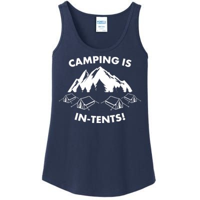 Camping Is In Tents Intents Funny  Ladies Essential Tank