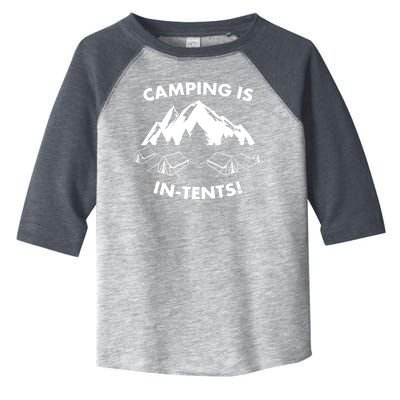 Camping Is In Tents Intents Funny  Toddler Fine Jersey T-Shirt