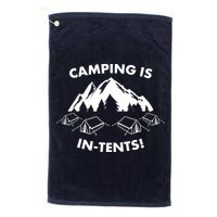 Camping Is In Tents Intents Funny  Golf Towel