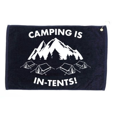 Camping Is In Tents Intents Funny  Grommeted Golf Towel