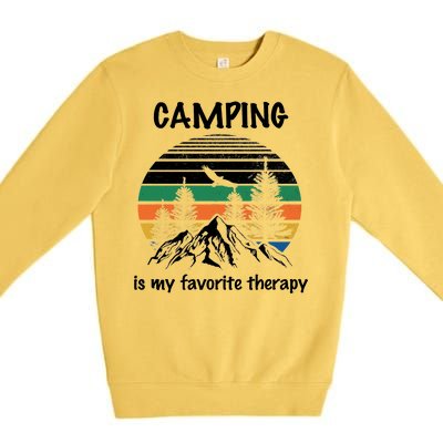 Camping Is My Therapy Premium Crewneck Sweatshirt