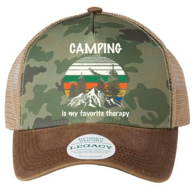 Camping Is My Therapy Legacy Tie Dye Trucker Hat