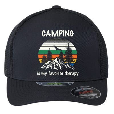 Camping Is My Therapy Flexfit Unipanel Trucker Cap