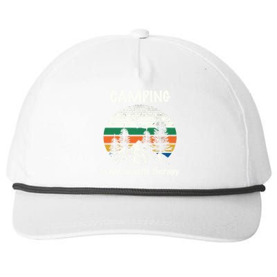 Camping Is My Therapy Snapback Five-Panel Rope Hat