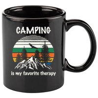 Camping Is My Therapy 11oz C Handle Ceramic Mug