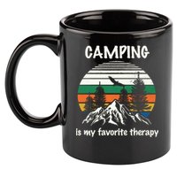 Camping Is My Therapy 11oz C Handle Ceramic Mug