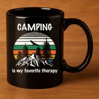 Camping Is My Therapy 11oz C Handle Ceramic Mug