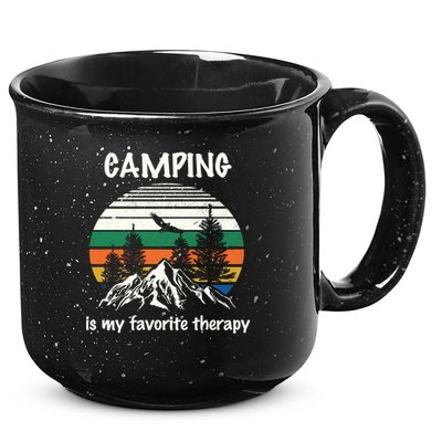 Camping Is My Therapy 15oz Campfire Ceramic Mug