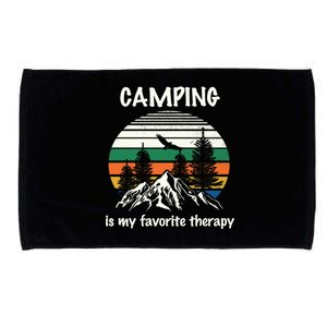 Camping Is My Therapy Microfiber Hand Towel