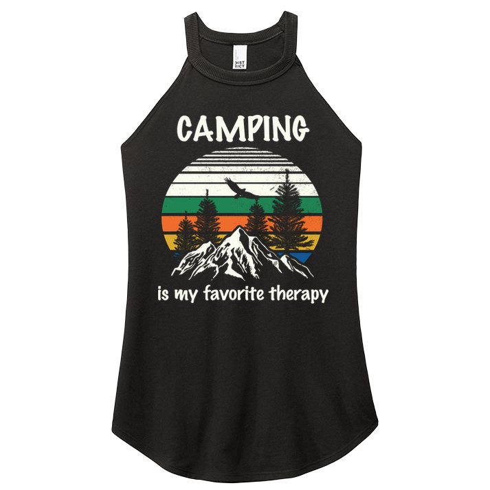 Camping Is My Therapy Women's Perfect Tri Rocker Tank