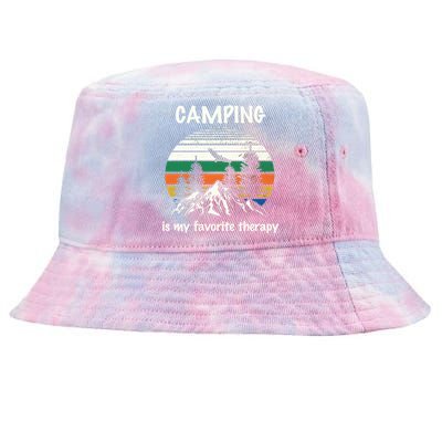 Camping Is My Therapy Tie-Dyed Bucket Hat