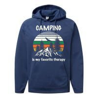 Camping Is My Therapy Performance Fleece Hoodie