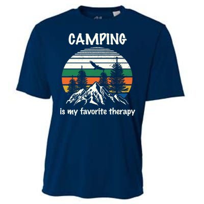 Camping Is My Therapy Cooling Performance Crew T-Shirt