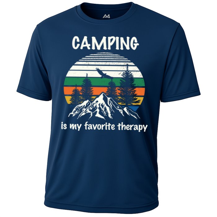 Camping Is My Therapy Cooling Performance Crew T-Shirt
