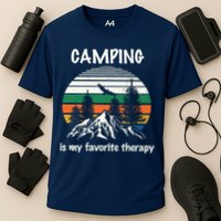 Camping Is My Therapy Cooling Performance Crew T-Shirt