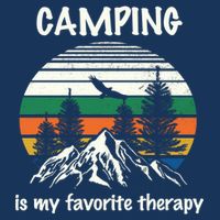 Camping Is My Therapy Cooling Performance Crew T-Shirt