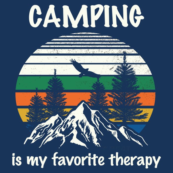 Camping Is My Therapy Cooling Performance Crew T-Shirt