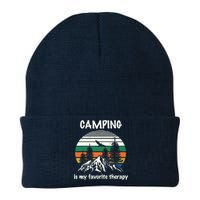 Camping Is My Therapy Knit Cap Winter Beanie