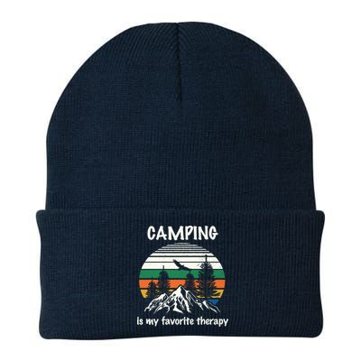 Camping Is My Therapy Knit Cap Winter Beanie