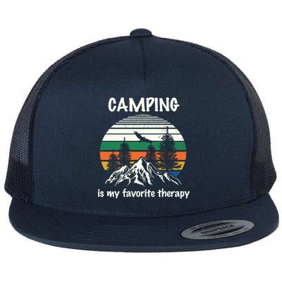 Camping Is My Therapy Flat Bill Trucker Hat